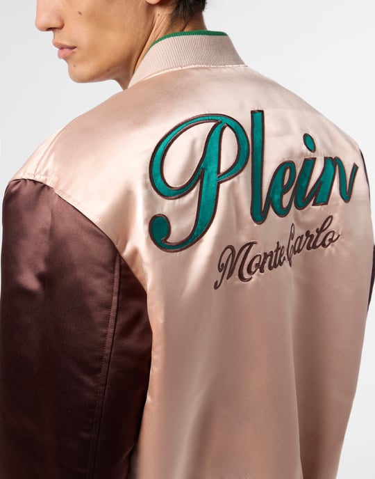 Shiny Satin College Bomber Signature Monte Carlo - Image 3