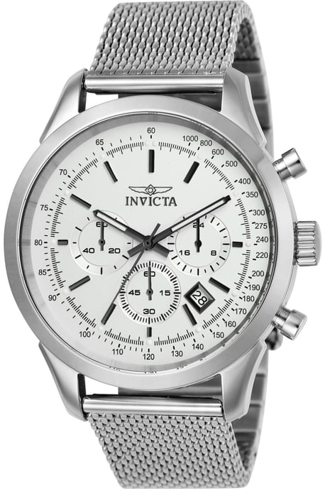 Invicta Speedway 25222 Reloj de Hombre - Movimiento de Cuarzo - Acero Inoxidable con Esfera Plateada - 45 mm - Image 1