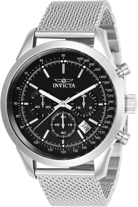 Invicta Speedway 24208 Reloj de Hombre - Movimiento de Cuarzo - Acero Inoxidable con Esfera Negra - 45 mm - Image 1