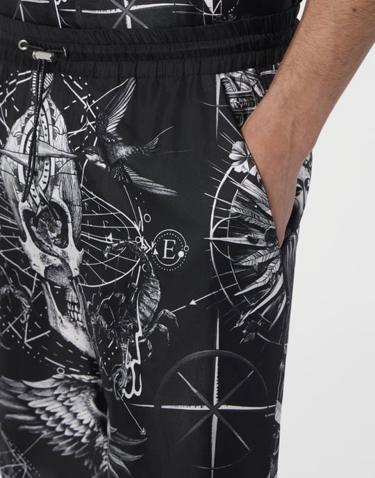 Silk Bowling Shorts All-Over Tattoo - Image 3