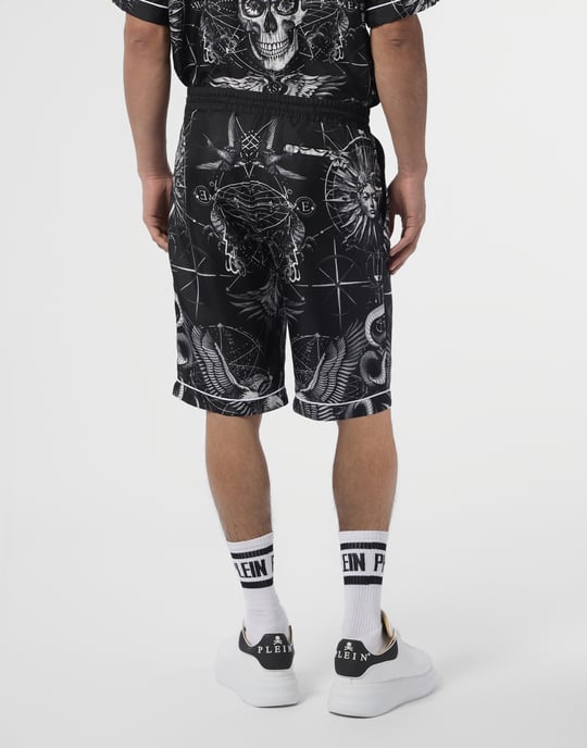 Silk Bowling Shorts All-Over Tattoo - Image 5