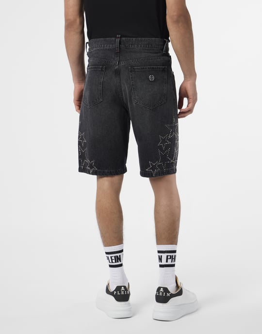 Denim Shorts Stars Strass - Image 5