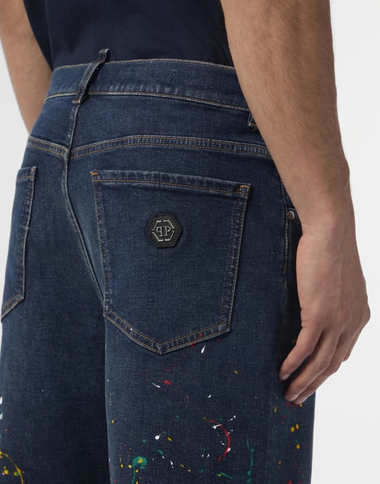 Denim Shorts Paint - Image 3