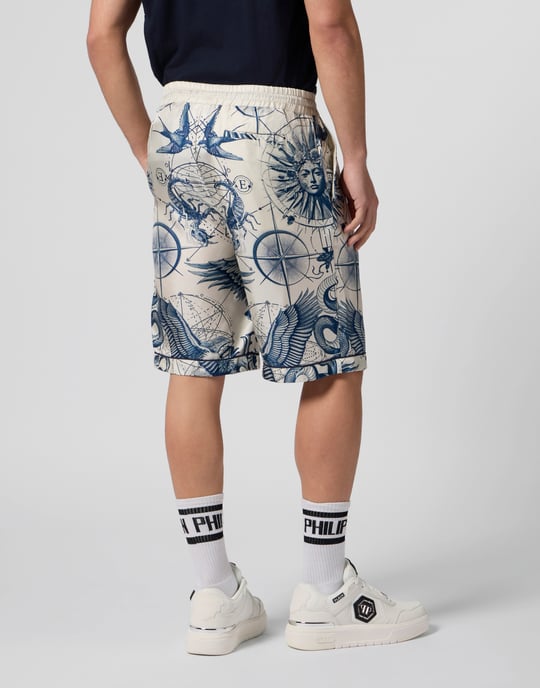 Silk Bowling Shorts All-Over Tattoo - Image 5