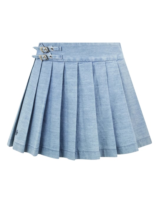 Chambray Mini Skirt - Image 1