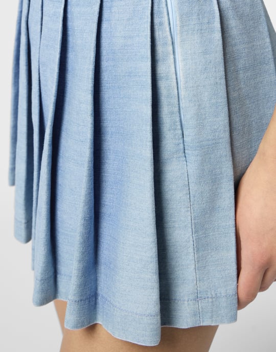 Chambray Mini Skirt - Image 3