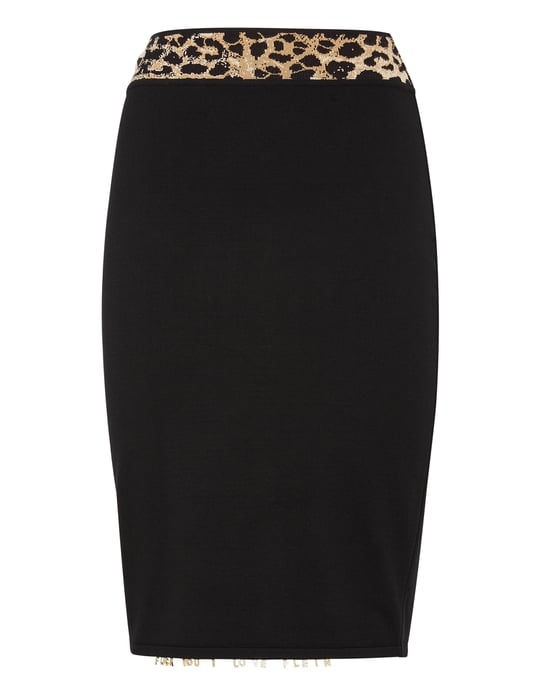 Falda Corta De Punto Leopard - Image 1