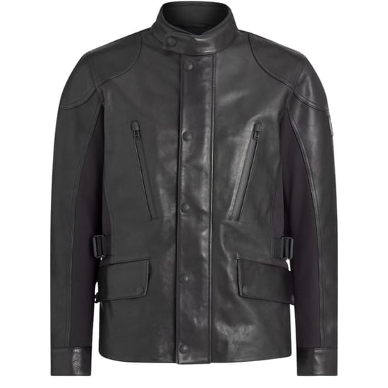 Chaqueta De Moto De Cuero Negra Belstaff Mailstrom - Image 1