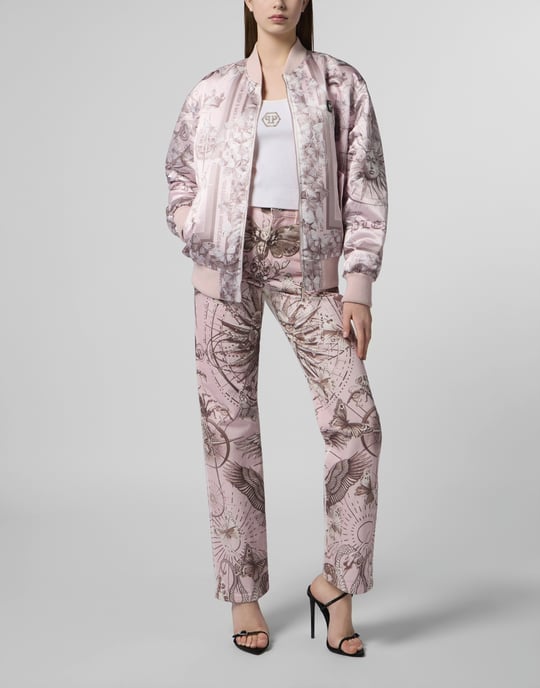 Oversized Satin Bomber Butterfly Tattoo - Image 4