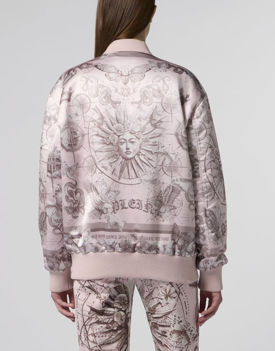 Oversized Satin Bomber Butterfly Tattoo - Image 5