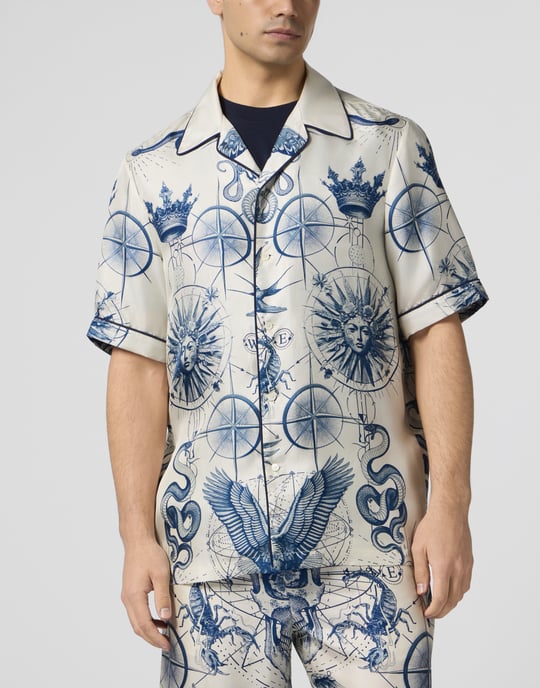 Silk Bowling Shirt All-Over Tattoo - Image 2
