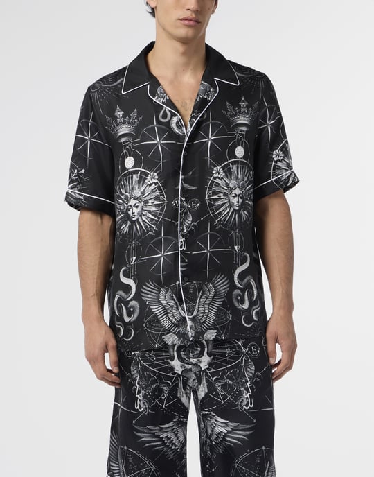 Silk Bowling Shirt All-Over Tattoo - Image 2