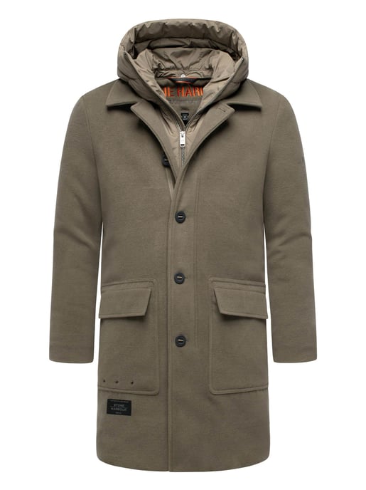 Abrigo para hombre Stone Harbour Thiagoo con interior desmontable y capucha - Image 1