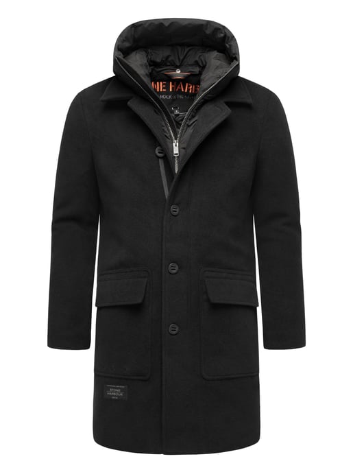 Abrigo para hombre Stone Harbour Thiagoo con interior desmontable y capucha - Image 1