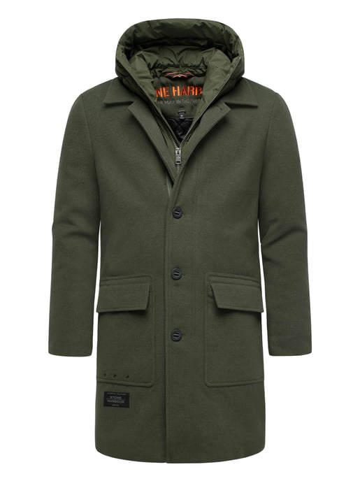 Abrigo para hombre Stone Harbour Thiagoo con interior desmontable y capucha - Image 1