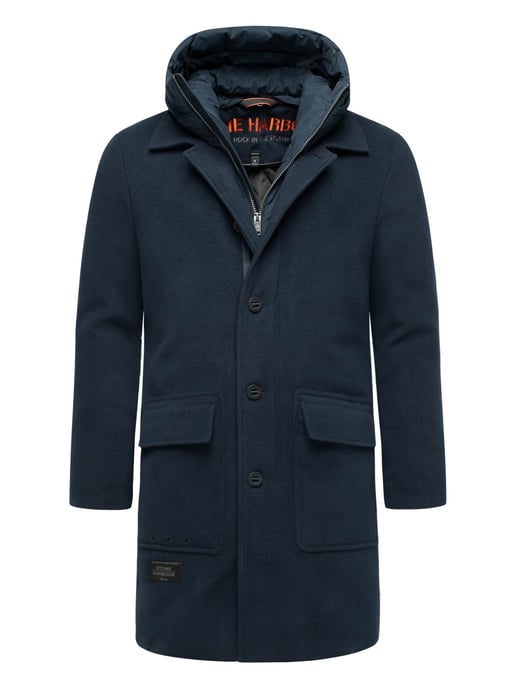 Abrigo para hombre Stone Harbour Thiagoo con interior desmontable y capucha - Image 1