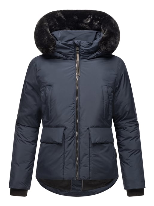 Chaqueta corta de invierno Marikoo con peluche y capucha – Morinaa - Image 2