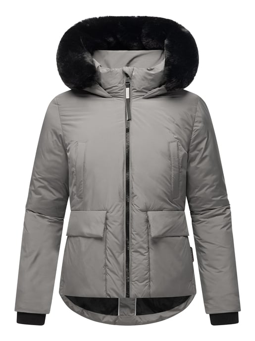 Chaqueta corta de invierno Marikoo con peluche y capucha – Morinaa - Image 2