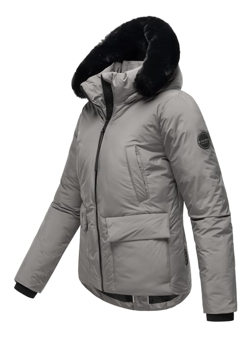 Chaqueta corta de invierno Marikoo con peluche y capucha – Morinaa - Image 3