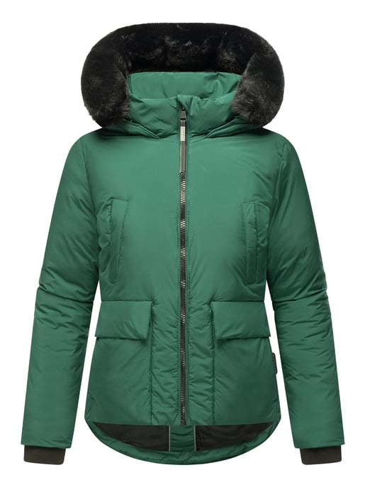 Chaqueta corta de invierno Marikoo con peluche y capucha – Morinaa - Image 2