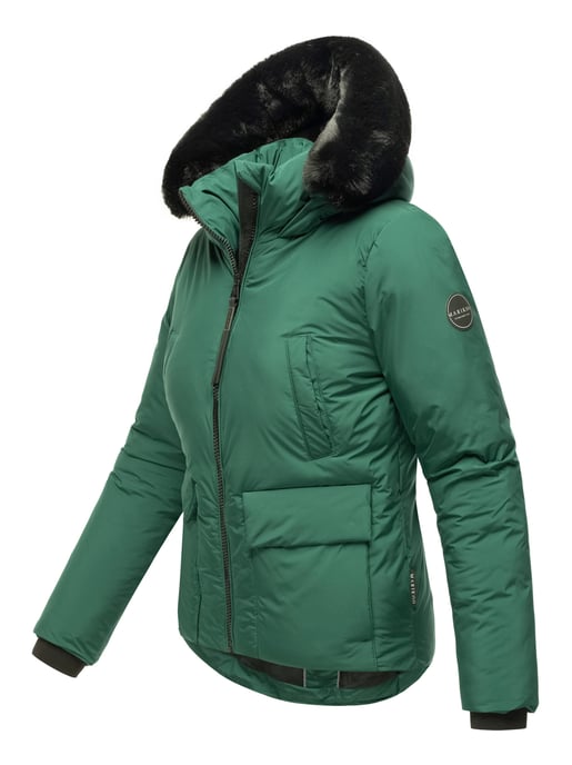 Chaqueta corta de invierno Marikoo con peluche y capucha – Morinaa - Image 3