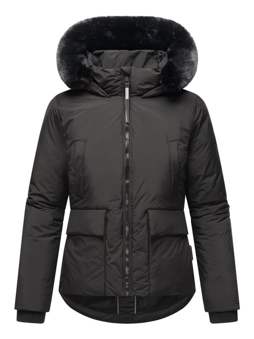 Chaqueta corta de invierno Marikoo con peluche y capucha – Morinaa - Image 2