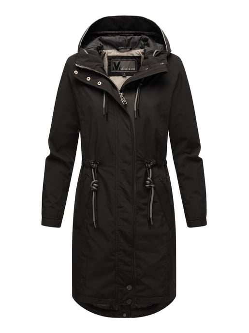 Chaqueta larga Marikoo con forro teddy & capucha – Megumii - Image 1
