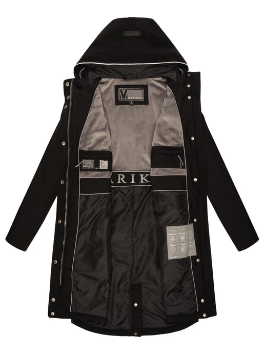 Chaqueta larga Marikoo con forro teddy & capucha – Megumii - Image 5
