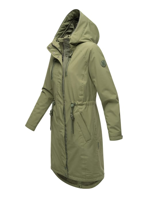 Chaqueta larga Marikoo con forro teddy & capucha – Megumii - Image 3