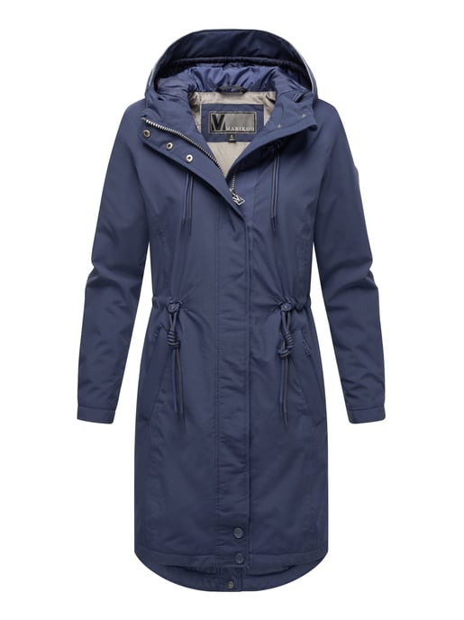 Chaqueta larga Marikoo con forro teddy & capucha – Megumii - Image 1
