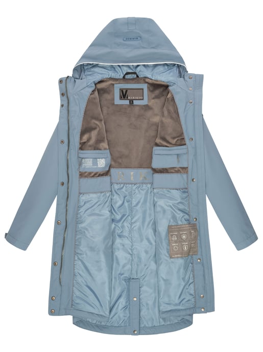 Chaqueta larga Marikoo con forro teddy & capucha – Megumii - Image 5