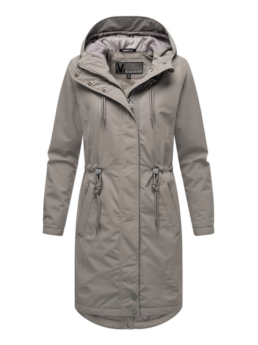 Chaqueta larga Marikoo con forro teddy & capucha – Megumii - Image 1