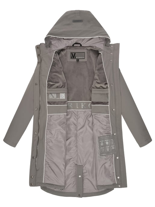 Chaqueta larga Marikoo con forro teddy & capucha – Megumii - Image 5