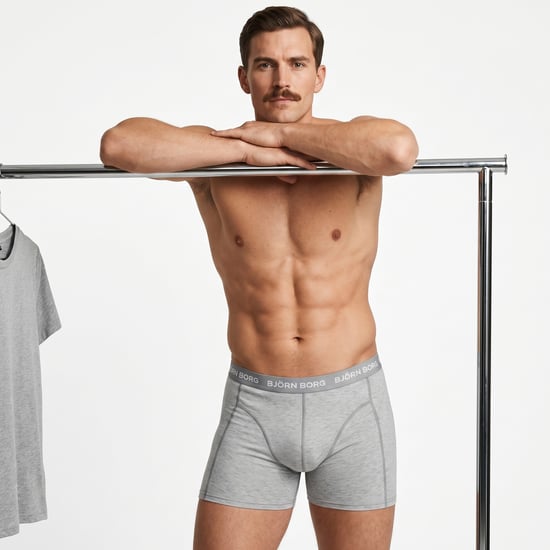 Paquete de 3 bóxers de algodón elástico para hombre, suaves, ropa interior diaria - Image 4