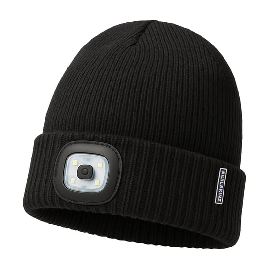 Gorro de lana con puño enrollado LED impermeable para hombres y mujeres - Image 3