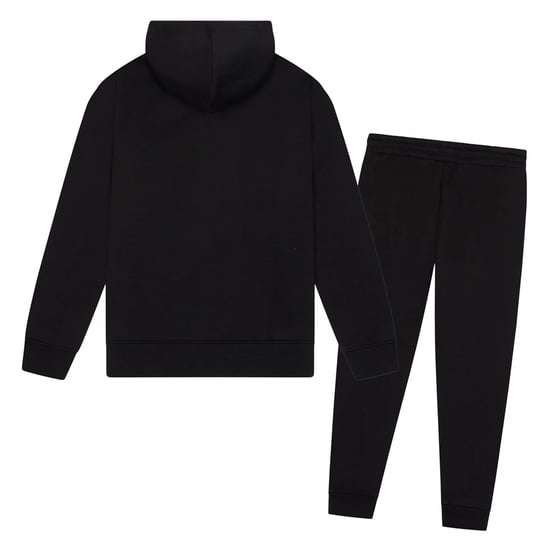 Conjunto de chándal para niñas con sudadera negra y pantalones deportivos, set casual para el hogar - Image 2