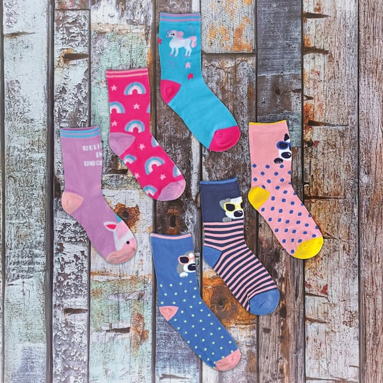 Paquete de 12 calcetas para niños de bambú con diseños divertidos, calcetas diarias. - Image 3