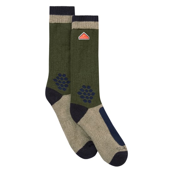 Calcetines de senderismo de lana reciclada en bloque de colores medianos para hombres y mujeres - Image 3