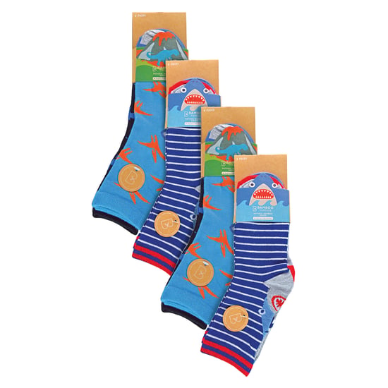 Paquete de 12 Calcetines Cortos de Bambú para Niños con Patrones Divertidos - Image 2
