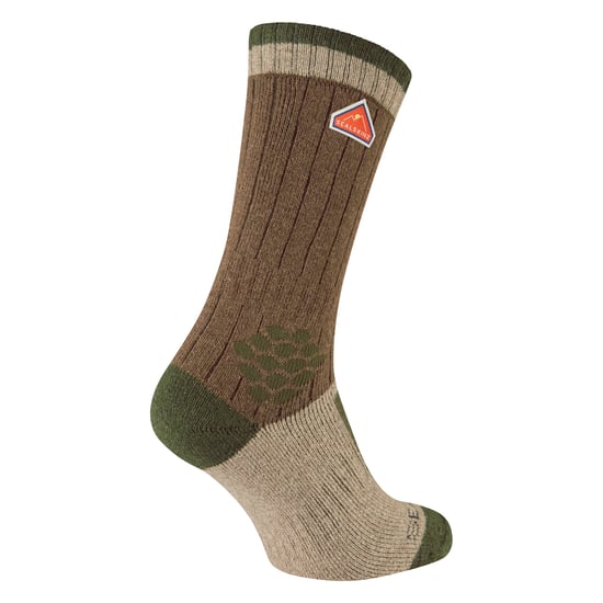 Calcetines de senderismo de lana reciclada en bloque de color medio para hombres y mujeres - Image 2