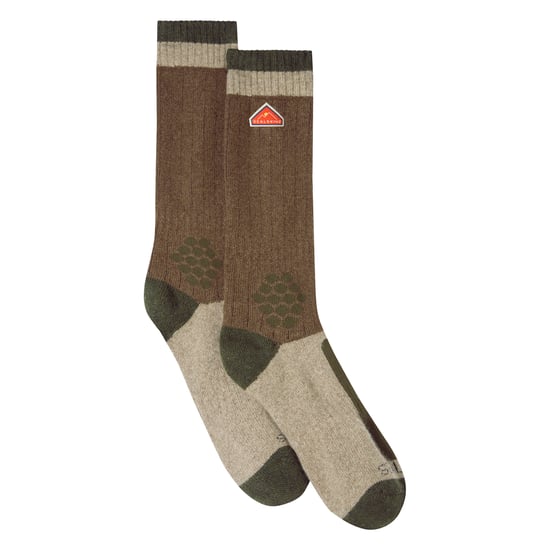 Calcetines de senderismo de lana reciclada en bloque de color medio para hombres y mujeres - Image 3