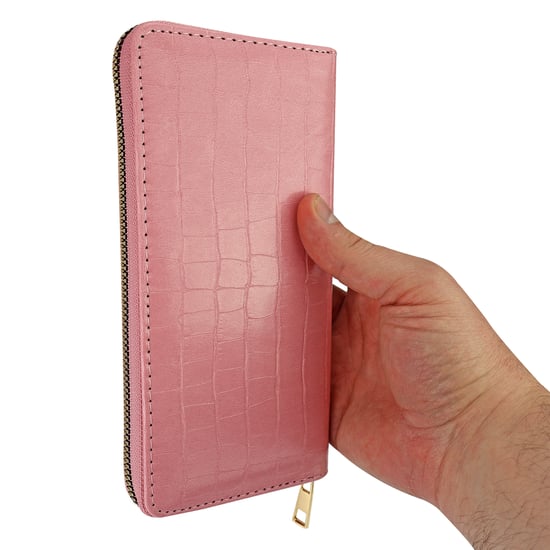 Cartera Compacta para Mujeres con Impresión de Cocodrilo de Cuero Sintético, Monedero Organizador de Tarjetas y Monedas - Image 2