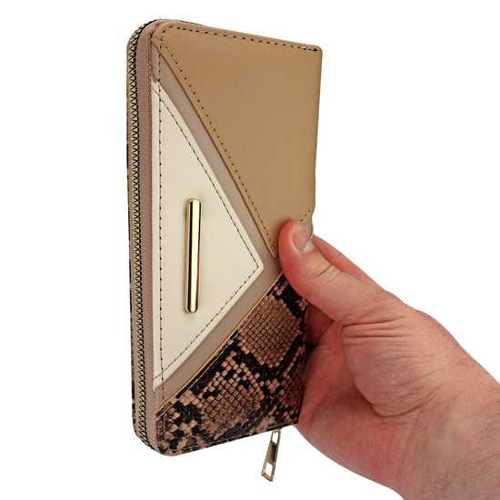 Cartera de Dama de Cuero Sintético con Paneles Grande Organizador de Monedas y Tarjetas - Image 3