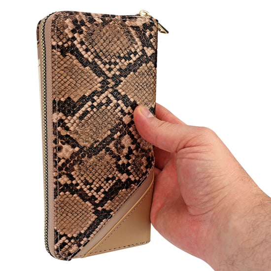 Cartera de Dama de Cuero Sintético con Paneles Grande Organizador de Monedas y Tarjetas - Image 4