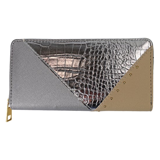 Cartera de Dama de Cuero Sintético con Paneles Grande Organizador de Monedas y Tarjetas - Image 1