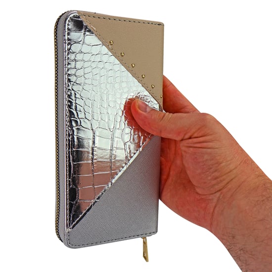 Cartera de Dama de Cuero Sintético con Paneles Grande Organizador de Monedas y Tarjetas - Image 3