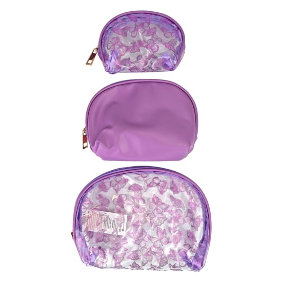 Juego de 3 piezas de neceser de mariposa para damas - Bolsas de maquillaje y artículos de tocador de viaje - Image 2