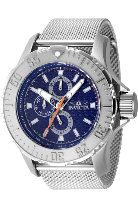 Invicta Vintage 48011 Reloj de Hombre - Movimiento de Cuarzo - Acero Inoxidable con Esfera Azul - 49 mm - Image 1