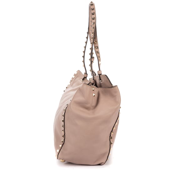 Valentino Rockstud Tote en rosa Cuero de becerro - Image 3