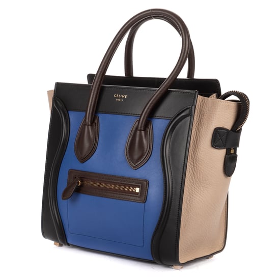 Celine Tricolor Micro Luggage  en  gris Cuero de ternero - Image 2